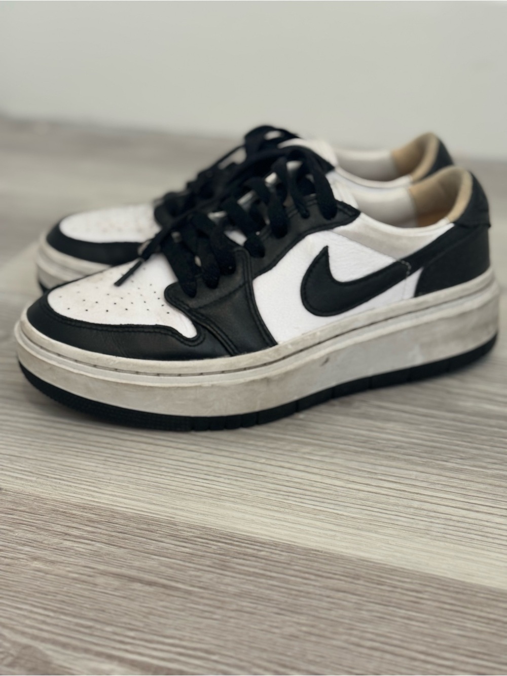 Nike Women’s Black and White Platform Low-Top Sneakers